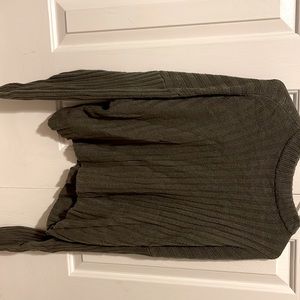 Olive green cropped sweater